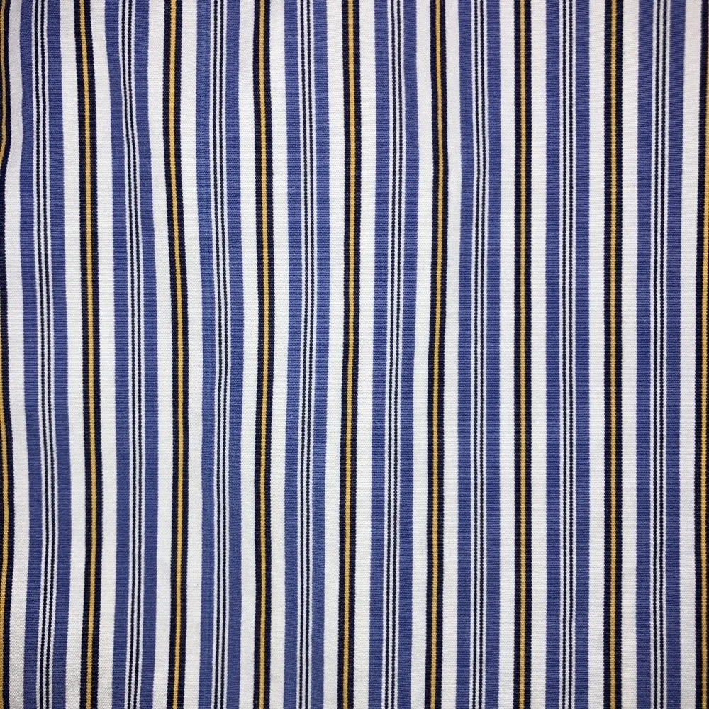 Polo Ralph Lauren Shirt Mens 3XLT‎ Tall Blue Yellow Stripe Button Down *Flaws
